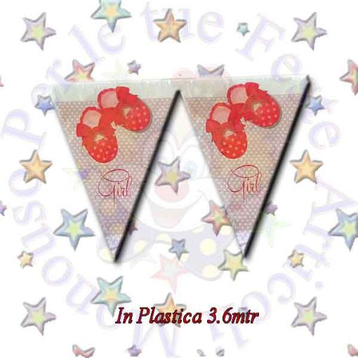 Immagine di Festone Girl a filare bandierina pvc 3,6mtr