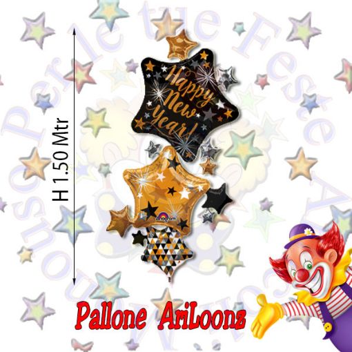 Immagine di Pallone Happy New Year foil H 1,5mtr