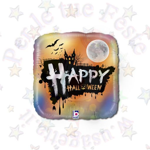 Immagine di Palloncino quadrato Happy Halloween 45cm