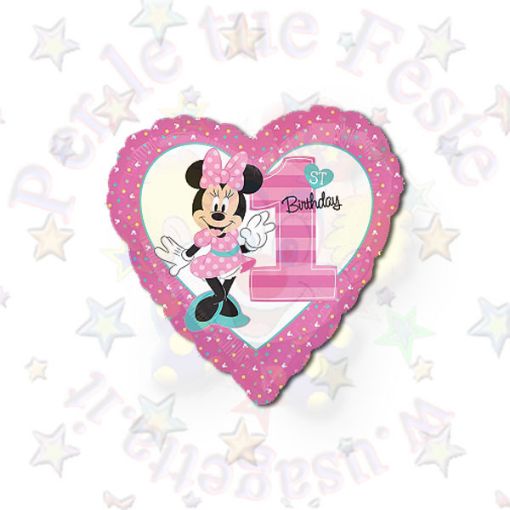 Immagine di Pallone cuore minnie 1st Birthday 48cm