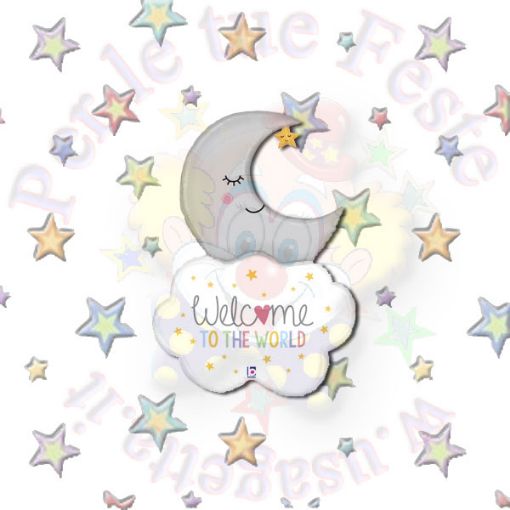 Immagine di Pallone supershape Welcome Baby Luna 105cm