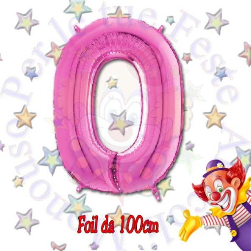 Immagine di Palloncino Foil Nr. 0 Fuxia 100cm