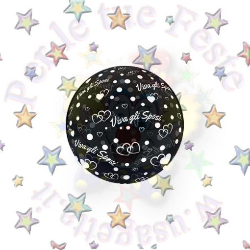 Immagine di Palloncino bubble Viva gli sposi 60cm