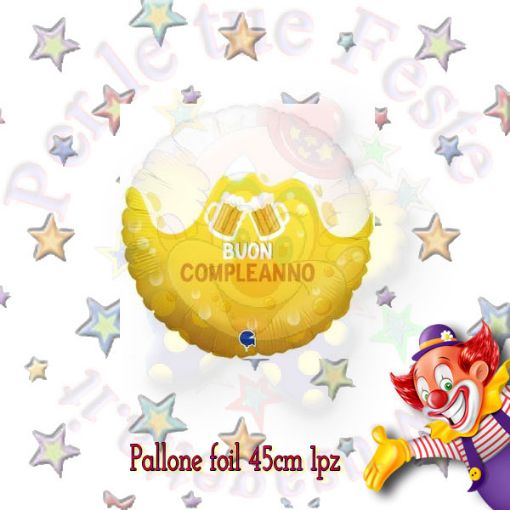 Immagine di Palloncino Birra buon compleanno Ø46cm