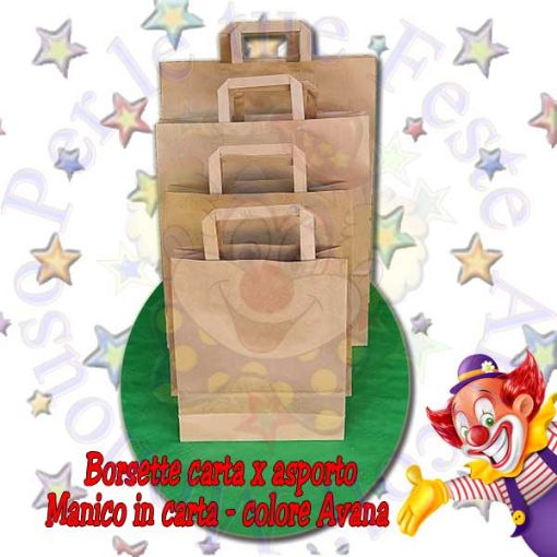 Immagine di Borsa Carta Avana manico carta 32X16X44cm