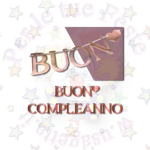 Immagine di Festone Buon Compleanno rose gold 2,8mtr