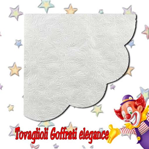 Immagine di Tovaglioli rotondi embossed avorio 3v 16pz