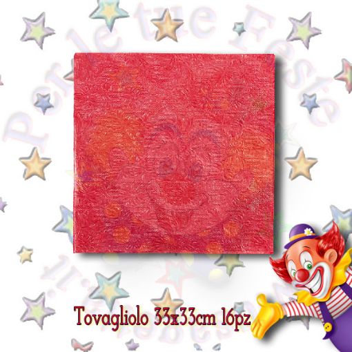 Immagine di Tovaglioli embossed rosso 33x33 16pz