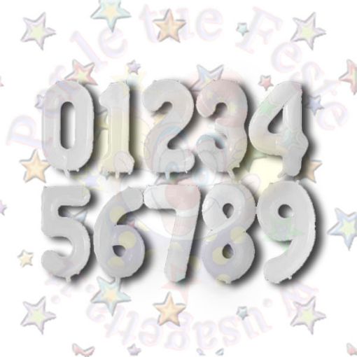 Immagine di Palloncino foil nr 0 bianco 100cm