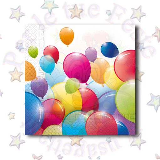 Immagine di Tovaglioli flying balloons compostabile 33x33 30pz