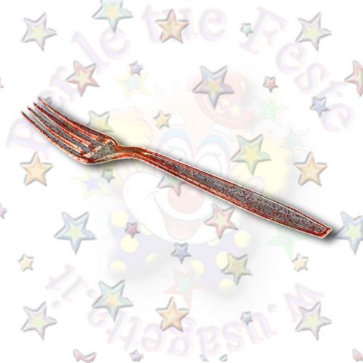Immagine di Forchette rosso glitter 10pz