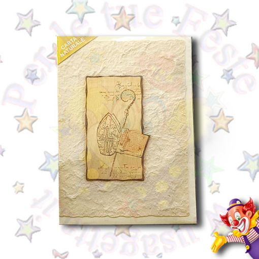 Immagine di Biglietto cresima c/ decoro legno laser