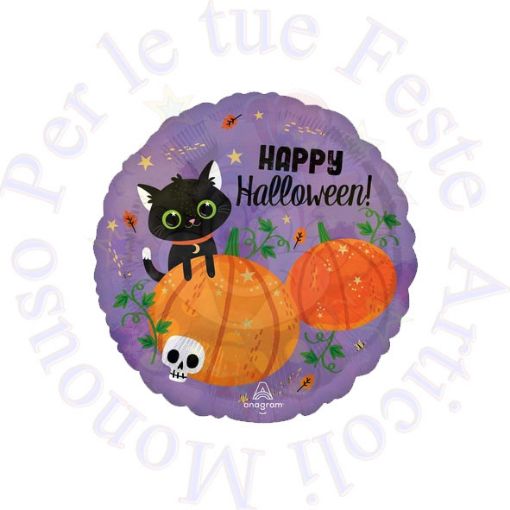 Immagine di Pallone foil Halloween Cat & Pumpkins