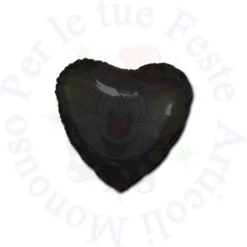 Picture of Palloncino foil cuore nero  45cm 18