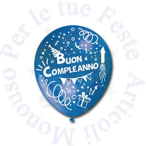Immagine di Palloncini lattice Buon compleanno ass. Ø30cm 10pz