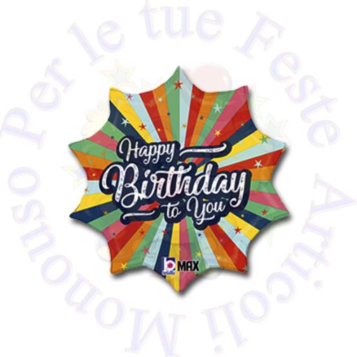 Immagine di Palloncino foil Max float Happy Birthday to you Ø 45cm 1pz