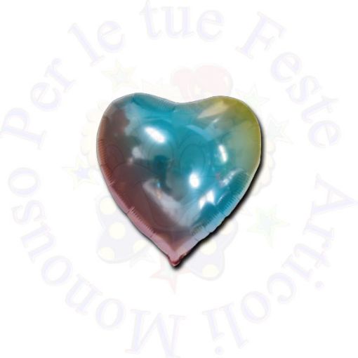 Immagine di Pallone foil cuore rainbow 45cm 18