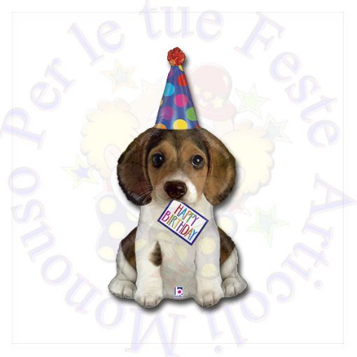 Immagine di Palloncino foil supershape cucciolo Happy Birthday 94cm 1pz