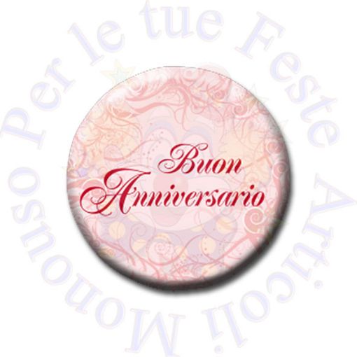 Immagine di Palloncino foil tondo Buon Anniversario Ø45cm 1pz