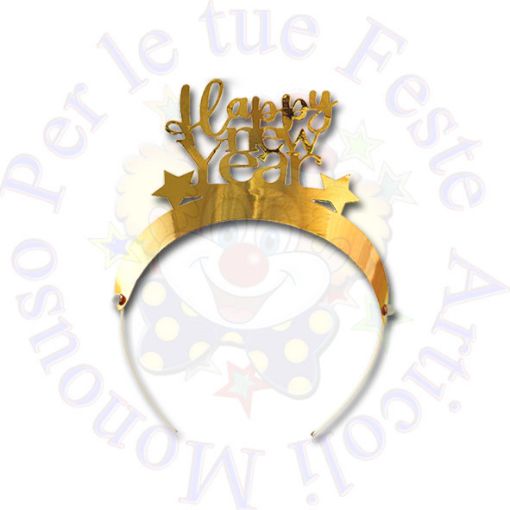 Immagine di Cerchietti Happy New year 17x13 4pz