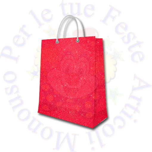 Immagine di Shopper glitter rosso 16x19x8