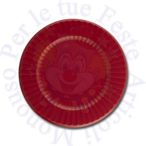 Immagine di Piatti piano rosso rubino Ø21cm 8pz compostabile