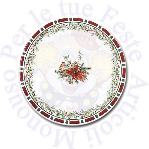 Immagine di Piatti Christmas Eve Ø27cm 8pz compostabile