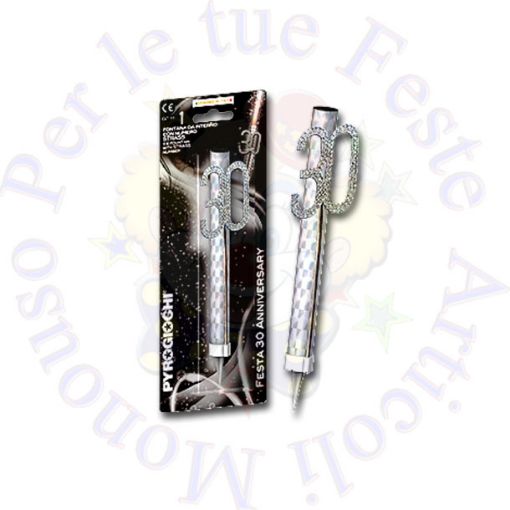 Immagine di Fontana Festa 30 anniversary con strass h 20cm 1pz