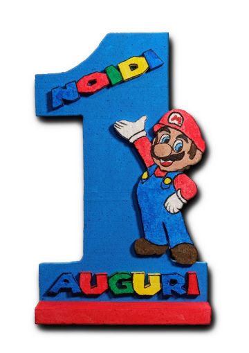 Immagine di Sagoma Polistirolo Nr. 1 + scritte + soggetto H50