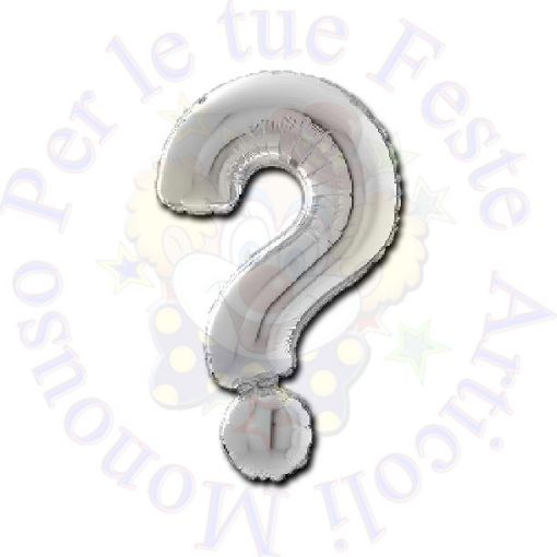 Immagine di Palloncino foil punto interrogativo ? 100cm 1pz