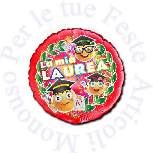Immagine di Palloncino foil glitter La Mia Laurea Ø45cm 1pz