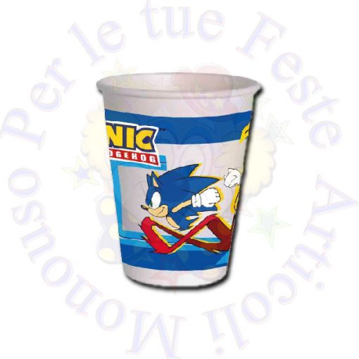 Immagine di Bicchieri Sonic carta 255ml 8pz compostabile