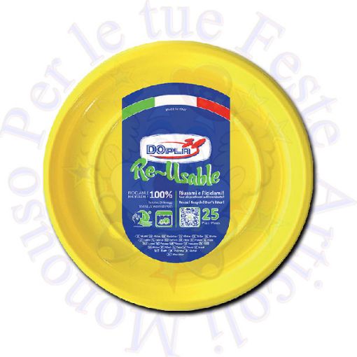 Immagine di Piatti piani giallo Ø22cm 25pz