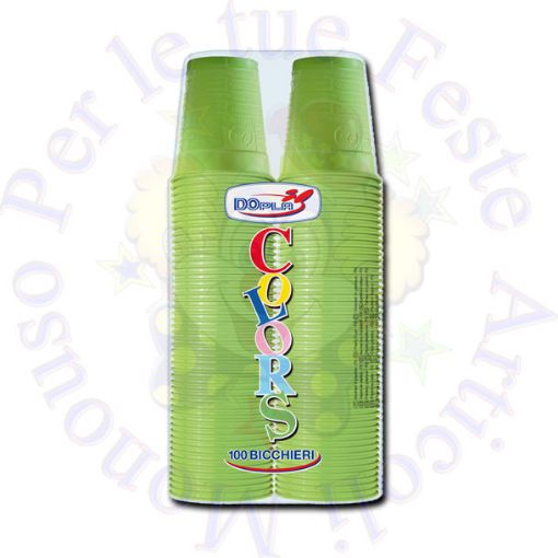Immagine di Bicchieri verde acido 200ml 50pz