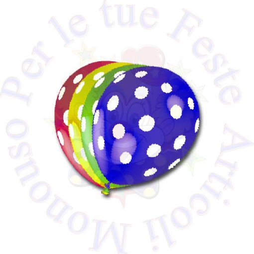 Immagine di Palloncino pois pastello ass. 1pz 30cm