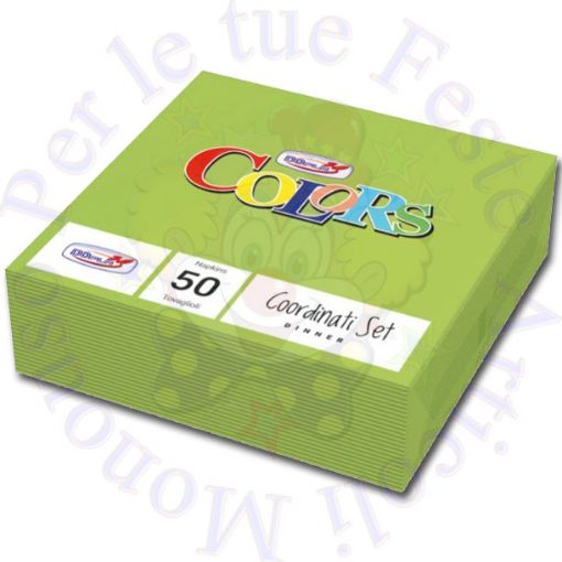 Immagine di Tovaglioli verde acido 33x33 50pz