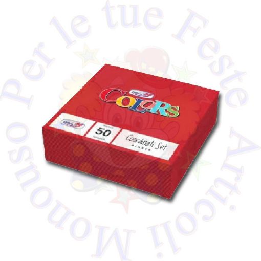 Immagine di Tovaglioli rosso 25x25 100pz