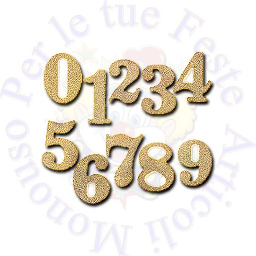 Immagine di Candelina bio glitter nr. 6 oro 9,5cm 1pz