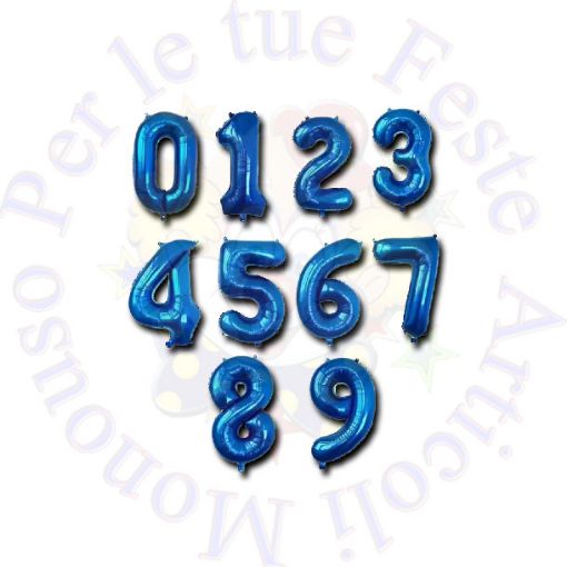 Immagine di Pallone numero 0 blu 100cm