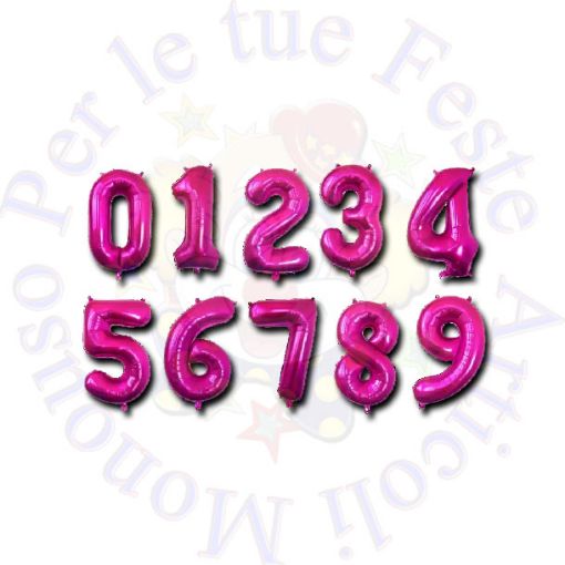 Immagine di Pallone numero 7 fucsia 100cm
