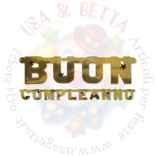 Immagine di Scritta Buon Compleanno nero XL 253x15cm