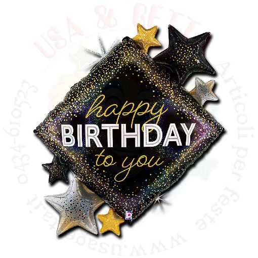 Immagine di Pallone pallone birthday diamond stars 97cm