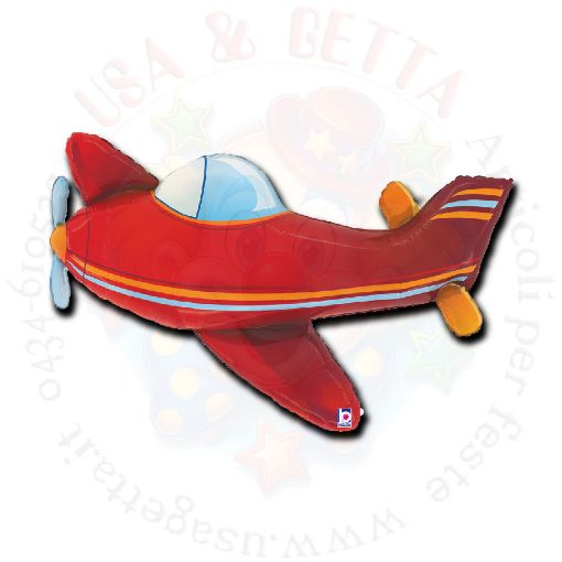 Immagine di Pallone aeroplano rosso 94cm