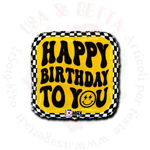 Immagine di Pallone smiley happy  birthday to you 46cm