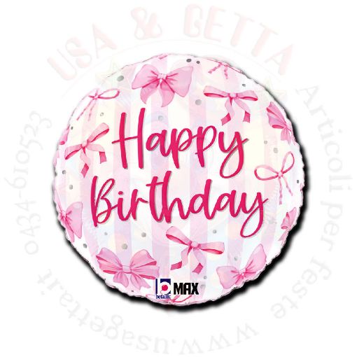 Immagine di Pallone Birthday fiocchi Ø46cm