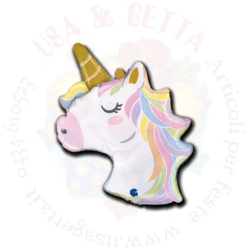 Immagine di Pallone testa unicorno mini