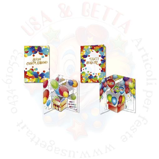 Immagine di Biglietto compleanno generico pop up