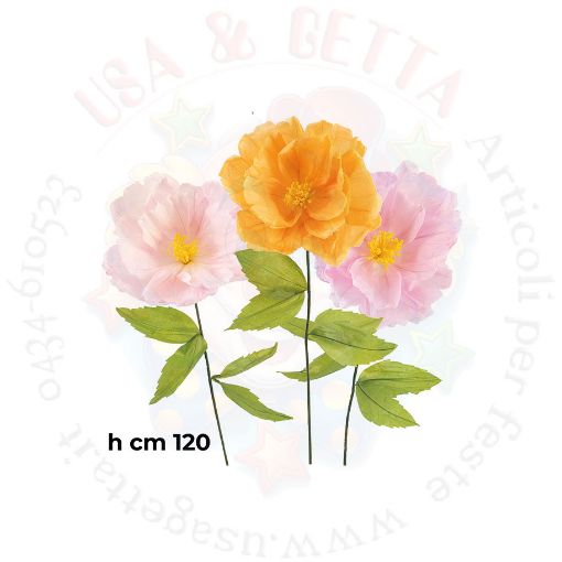 Immagine di Fiore sfumato c/stelo Ø35cm H120cm colore assortito 1pz