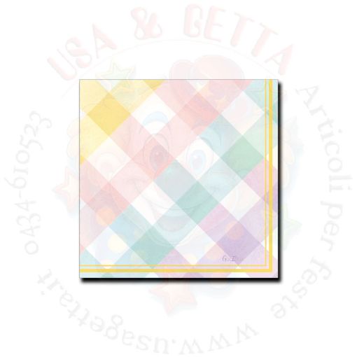Immagine di Tovaglioli quadri pastelli 33x33 3veli 16pz