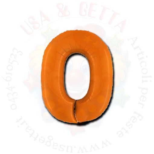 Immagine di Pallone numero 0 pastello arancione 102cm 1pz